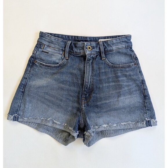 G-Star Restored Tedie Women's High Rise Shorts Women's Size 27/4 Ripped Edge - Picture 1 of 11